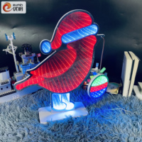 Vente flash : Miroir lumineux décoratif d'intérieur de 15 pouces, effet infini, 5V, 3 piles AAA, boîte à piles, oiseau Robin européen, pour la maison, le bureau, le taxi, Noël
