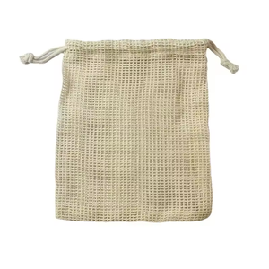 Tùy Chỉnh 25*20Cm Tái Sử Dụng Sản Xuất Túi Cotton Hữu Cơ Lưới Cao Cấp Mạnh Mẽ <span class=keywords><strong>Net</strong></span> Trái Cây Rau Lưới Túi Hàng Tạp Hóa Lưu Trữ Có Thể Giặt - Product Image 3