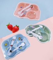 Boîte à lunch bento en plastique sans BPA, étanche, rectangulaire, pour collations, utilisable au micro-ondes, pour l'école - Pour enfants et bébés, vente chaude 2024