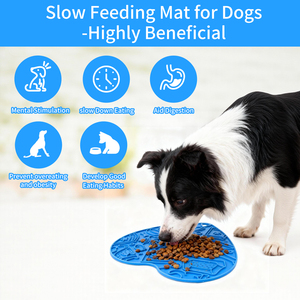 Leckmatte für Haustiere mit Individuellem Logo, Quadratische Silikon-Schleckmatte als Slow Feeder für Hunde und Katzen zur Stressreduktion und Ablenkung, Großhandel - Product Image 3