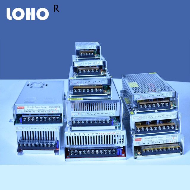 LOHODIZI SMPS Single Output Industrial DC Switching Power Supply 12V 24V 48V 20W-500W 5A-50A Input 110V~220V With Ce Rohs