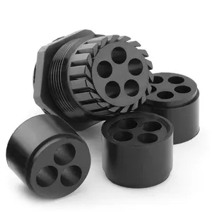 Cable Gland Stainless Steel rubber insert porous gland cabl 5 hole Glands