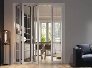 Zeyi Exportación Precios de acordeón de aluminio Puerta de patio plegable Bisagra Partición de aula Puertas plegables - Product Image 4