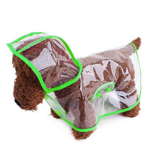 Venta al por mayor de ropa transparente de PVC personalizada para perros, accesorio para mascotas, impermeable para perros al aire libre - Product Image 1