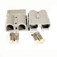 Connecteur rapide robuste 600V 50A gris bipolaire pour alimentation CC et charge de batteries de chariots élévateurs