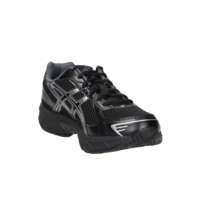 Chaussures de course respirantes à lacets pour hommes, noires et argentées, en maille 45, avec semelle intermédiaire en EVA de 4 cm et semelle extérieure en caoutchouc, toutes saisons