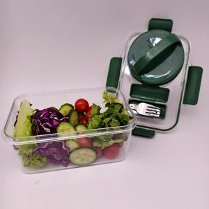 Contenedor Vertical para Ensaladas con Capas Integradas, Botella de Plástico para Almacenamiento de Ensaladas, Capacidad de 800-1000 ml, Estilo Coreano - Product Image 2