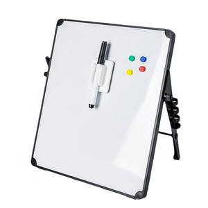 Tableau blanc effaçable à sec miniature double face portable, tableau magnétique pliable pour la maison ou le bureau - Product Image 1