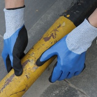 SRsafety Double Coated Custom Nitril handschuhe Reinigungs arbeits handschuhe Wasserdichte Anti-Schnitt-Handschuhe für Mechaniker