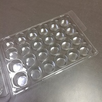 Blister rond en plastique transparent personnalisé à 24 cavités, type clamshell