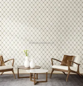 Moderne Rhombic Grid Pattern Apartment Wallpaper Home Decoration