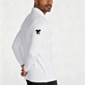 Camiseta Deportiva de Gimnasio de Secado Rápido Personalizada de Alta Calidad, 100% Poliéster, Camiseta Polo de Manga Larga con Cierre de 1/4 y Bordado para Hombre - Product Image 4