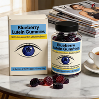 Gummies KANION OEM/ODM à l'extrait de myrtille, à la lutéine, à la zéaxanthine, aux vitamines C et E, antioxydants, pour le soin des yeux et la beauté