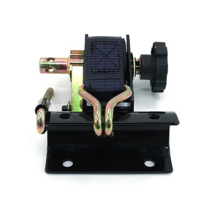 New Temple Ratchet Strap With <b>J</b> <b>Hook</b> And Round Tube Mount For Roof Rack Cargo Securement One Piece Set - Product Image 1