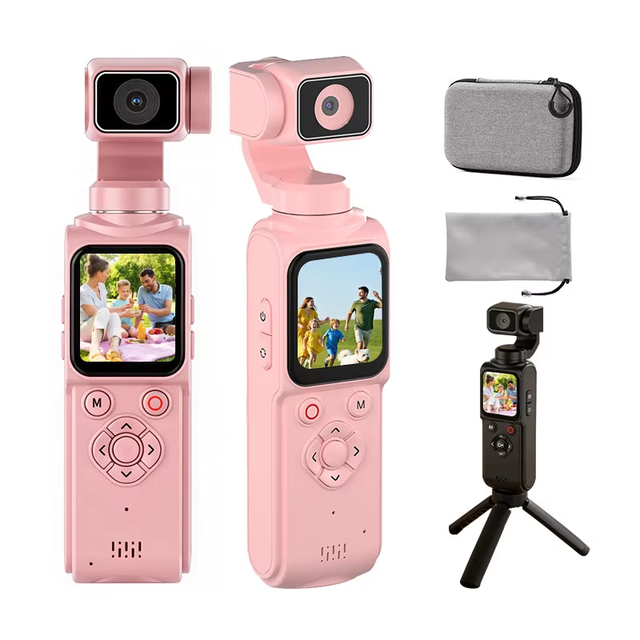 4K Ultra HD Handheld Gimbal Camera AI Face Recognition Tracking Outdoor Travel Short Video Vlog WiFi Touch Screen