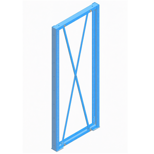 Panneau latéral Fami System Ar Series L1300 H3010 Bleu RAL5012 avec supports - Product Image 3