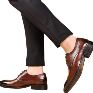Zapatos de Vestir Formales de Cuero con Punta para Hombre, Estilo Británico Zapatos Oxford Extra Grandes Hechos a Mano para Hombre, Zapatos de Vestir - Product Image 3