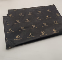 Papier de soie recyclé imprimé avec logo de marque de luxe bleu ciel personnalisé pour l'emballage cadeau, emballage design pour vêtements, fleurs
