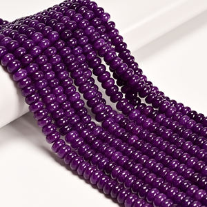 ลูกปัดหยกสีฟ้าอมม่วง ซูกิไลต์<span class=keywords><strong>สี</strong></span>แดงเหลือง ขนาด 5x8 มม. รูปทรงกลมเรียบ สำหรับทำเครื่องประดับกำไลข้อมือ ขายส่ง - Product Image 1