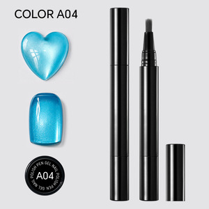 Nouveau stylo gel UV magnétique effet œil de chat 3 ml, 12 couleurs, trois en un, effet pailleté, adapté aux salons de manucure et à la réalisation de nail art DIY. - Product Image 2