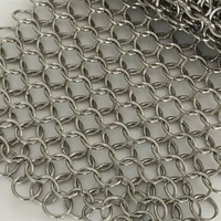 Maille de chaîne en acier inoxydable SS316 de 1 mm d'épaisseur pour la décoration intérieure et extérieure