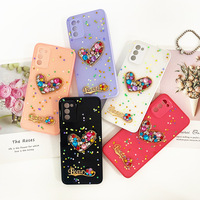 Design de mode luxe époxy diamant coeur coque de téléphone feuille d'or paillettes accessoires étui de protection pour iPhone12 12Pro 12 pro max