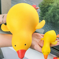 Jouet anti-stress en forme de canard jaune de grande taille en TPR, pour soulager l'anxiété, pour adultes et enfants, cadeau relaxant, balle à presser