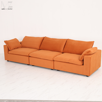 Ensemble de canapés modulaires capitonnés ultra confortables et personnalisables, grand canapé moderne pour salon