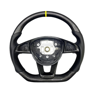 พวงมาลัยคาร์บอนไฟเบอร์3K สำหรับรถ Mercedes <span class=keywords><strong>AMG</strong></span> C63 E63 GLE63 W205 W213ฐานแบนดีไซน์รูปตัว D - Product Image 2