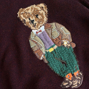 Maglione da <span class=keywords><strong>Donna</strong></span> TIANCHEN Autunno Inverno con Orso RL, Collo Tondo, Stile Britannico, <span class=keywords><strong>in</strong></span> Lana e <span class=keywords><strong>Cashmere</strong></span>, Maglia Polo Larga # RL-065 - Product Image 5