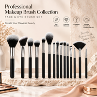 Ensemble de pinceaux cosmétiques professionnels en gros, poils synthétiques doux, logo personnalisé, outils de maquillage