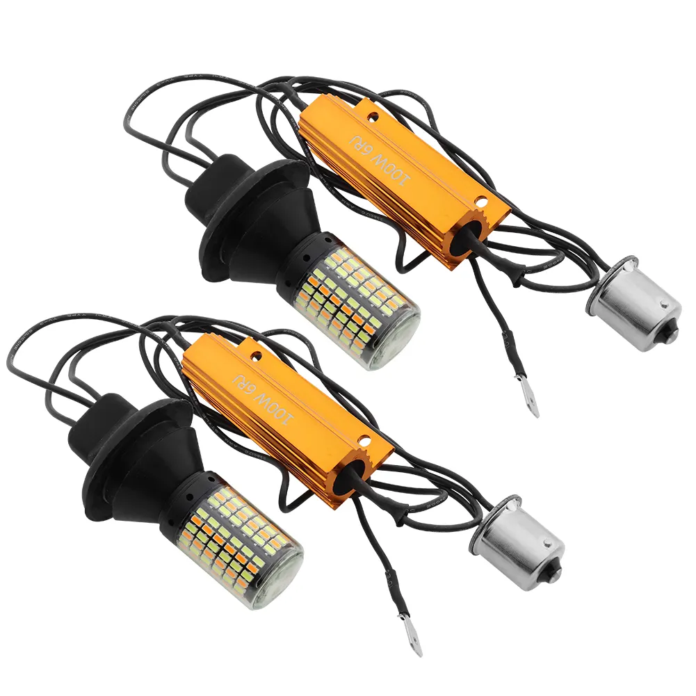 1156 P21W PY21W T20 W21W W21/5W 4014 158led 50W des Ampoules Pas Hyper Flash lumières Voiture Clignotant feux de Stationnement 3014 158 smd