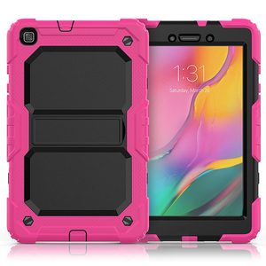 Étui combiné en silicone souple avec support caché sur le dos pour Samsung Galaxy Tab A 8.0 pouces T290 <span class=keywords><strong>T295</strong></span> - Product Image 4