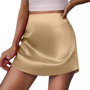 Jupe en satin plissée taille haute pour femme, coupe trapèze, avec fermeture éclair, mini-jupe courte 2026 - Product Image 4