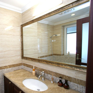 Matériaux de construction, <span class=keywords><strong>miroir</strong></span> double face 6 mm, <span class=keywords><strong>miroir</strong></span> Euro Bronze pour barbier - Product Image 1
