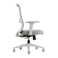 Chaise pivotante en maille avec accoudoirs 3D, soutien lombaire réglable, certifiée BIFMA, structure en nylon contemporaine pour hôtel, salon, école
