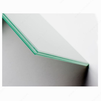 Verre feuilleté trempé transparent ou teinté sur mesure, fabriqué en usine, pour porte de balcon et cloison.