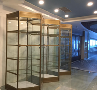 Eleganter, anpassbarer Schuhschrank aus Glas & luxuriöse Schmuckvitrine mit LED-Beleuchtung, umweltfreundlich