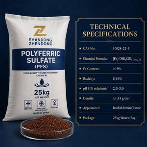 Agente de Purificación de Agua Pura de Sulfato Poliferrúlico (PFS) de Alta Eficiencia para la Floculación de <span class=keywords><strong>Algas</strong></span> - Product Image 3