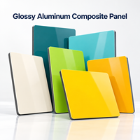 Panneau composite en aluminium brillant couleur cuivre revêtu FEVE, plaque ACP de 4 mm pour façades de bâtiments commerciaux