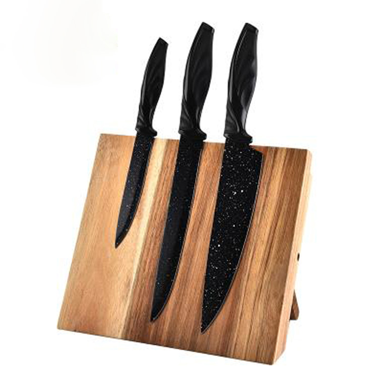 Новый Кухонный Магнитный бамбуковый держатель для ножей Магнитный деревянный кухонный магнитный держатель для ножей