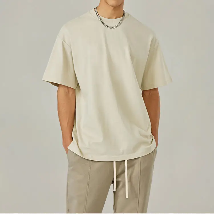 plus size men's 250g high quality long sleeve white 100 cotton plain oversized t-shirt polo