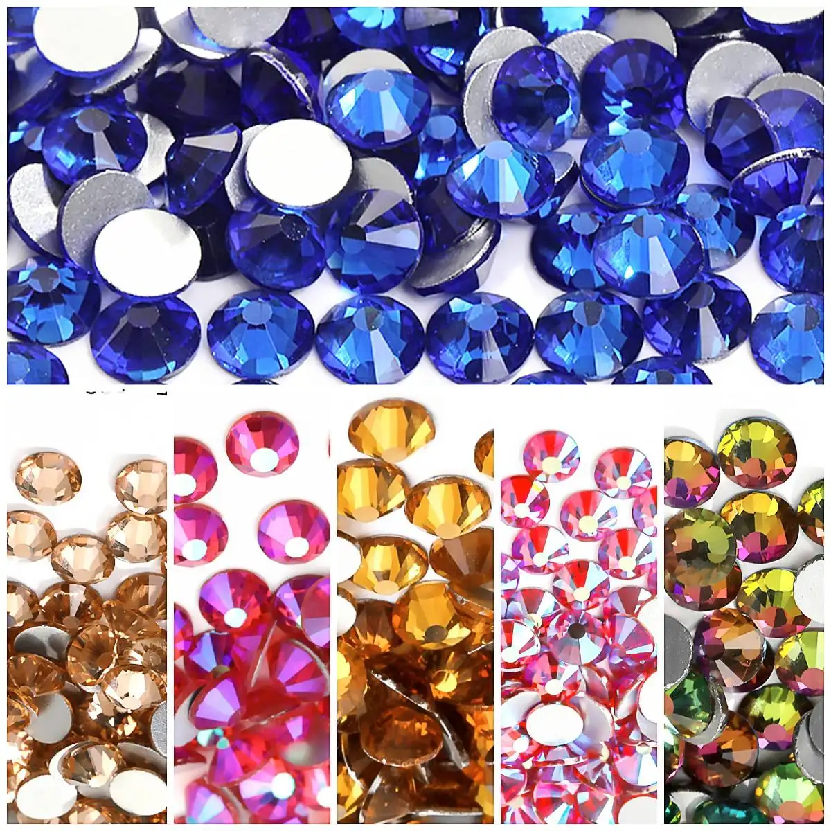 Colors pendant Grid Crafts Blue cat 100% Swarovski Elements Crystal Clear in Bulk Flat Back No Hotfix Rhinestones Wholesales