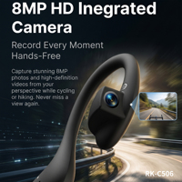 Écouteurs sportifs intelligents IA avec caméra HD 8MP, enregistrement vidéo et traduction, casque tour de cou pour le cyclisme et la randonnée