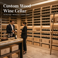 Présentoir à bouteilles avec modularisation personnalisé Casier à vin de luxe Casier à vin en croix en bois Porte-bouteilles en bois extra large pour bar