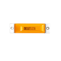 Feu de gabarit latéral à 15 LED pour camions et remorques, en ABS chromé, avec bride de fixation