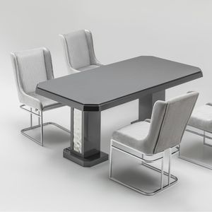 Silla de Comedor Gris de Lujo Zarafet, Moderna, Tapizada, con Estructura de Acero Inoxidable, Muebles para el Hogar - Product Image 2