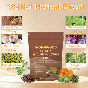 Cápsulas de Energía Natural Orgánica para Adultos, Marca Privada OEM, 18 en 1, 240 Cápsulas, con Artemisia, Nuez Negra y Clavo, Antioxidante - Product Image 5