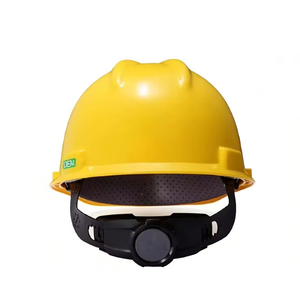 定制 ABS V 型开槽安全头盔 OEM 品牌，适用于工业建筑，带 4 个悬挂点，高品质 - Product Image 1
