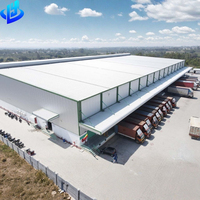 Bâtiment d'entrepôt commercial préfabriqué en structure légère en acier, galvanisé Q355/Q235, certifié ISO9001, 2008, garantie 1 an